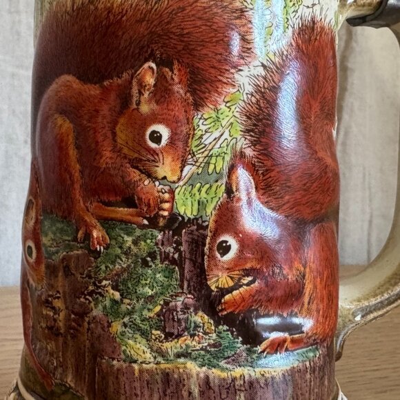 Vintage Gerz Beer Stein with Squirrels - Picture 9 of 9